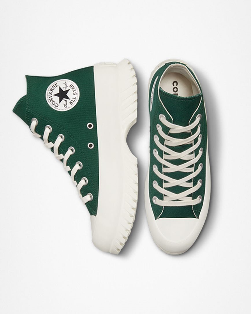 Dámské Boty Vysoké Converse Chuck Taylor All Star Lugged 2.0 Zelene Černé | CZ CEDI58